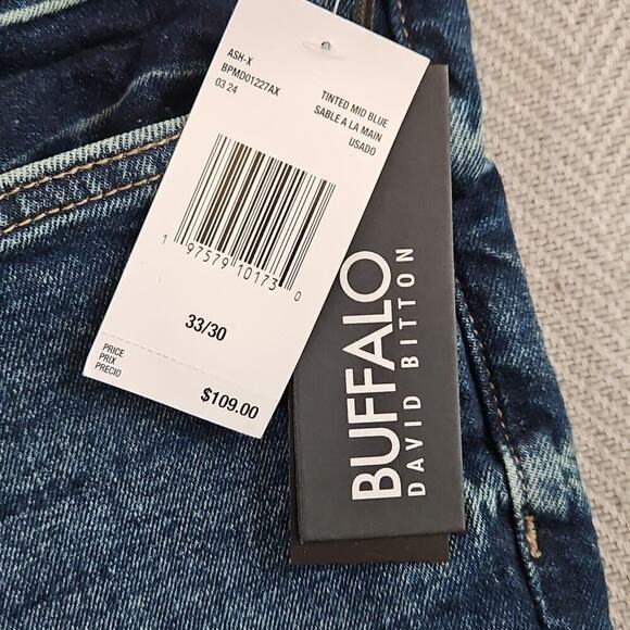 Buffalo David Bitton Jeans Men's 33x30 Axel Slim Stretch $109 MSRP NWT Classic - Picture 11 of 15